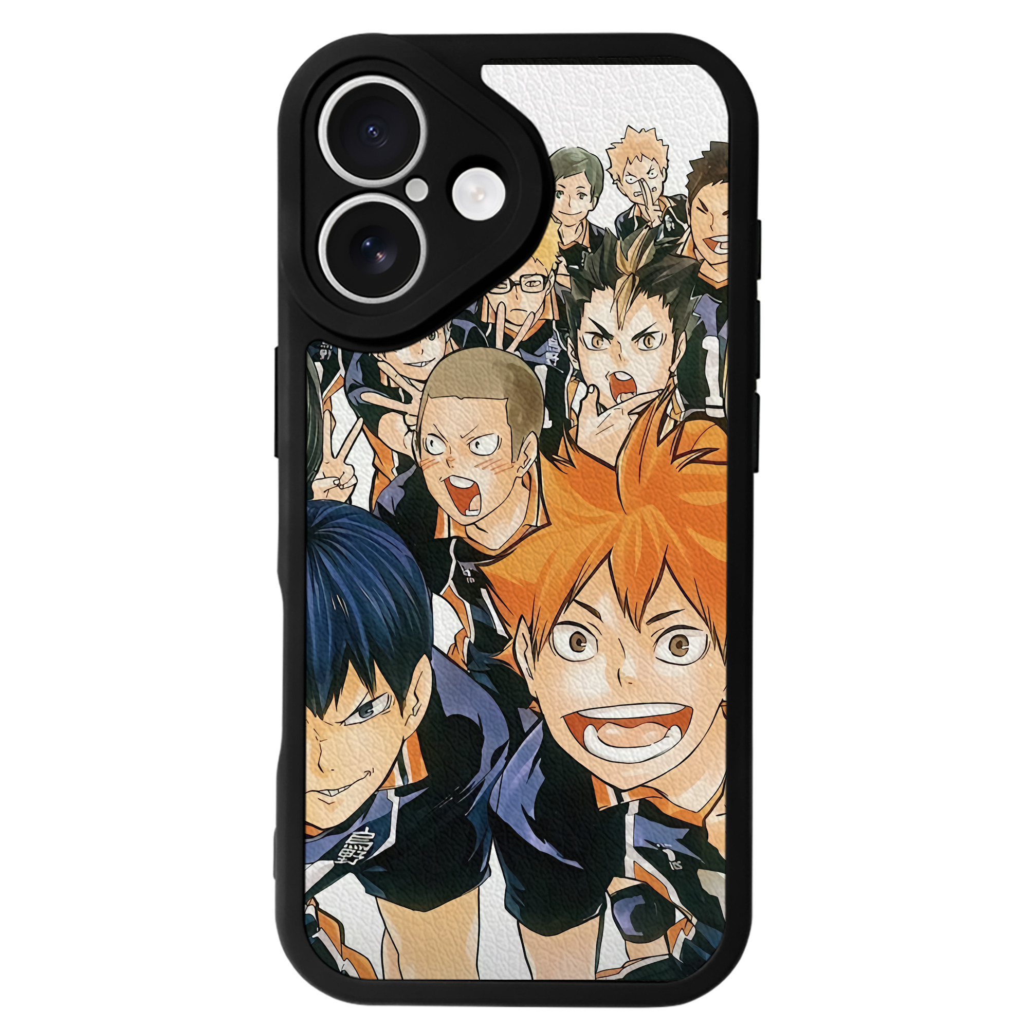 （画像用） ハイキュー!! Haikyu!! 【iPhone 16シリーズ対応】シリコンスマホケース（レザー調） 材質：シリコン